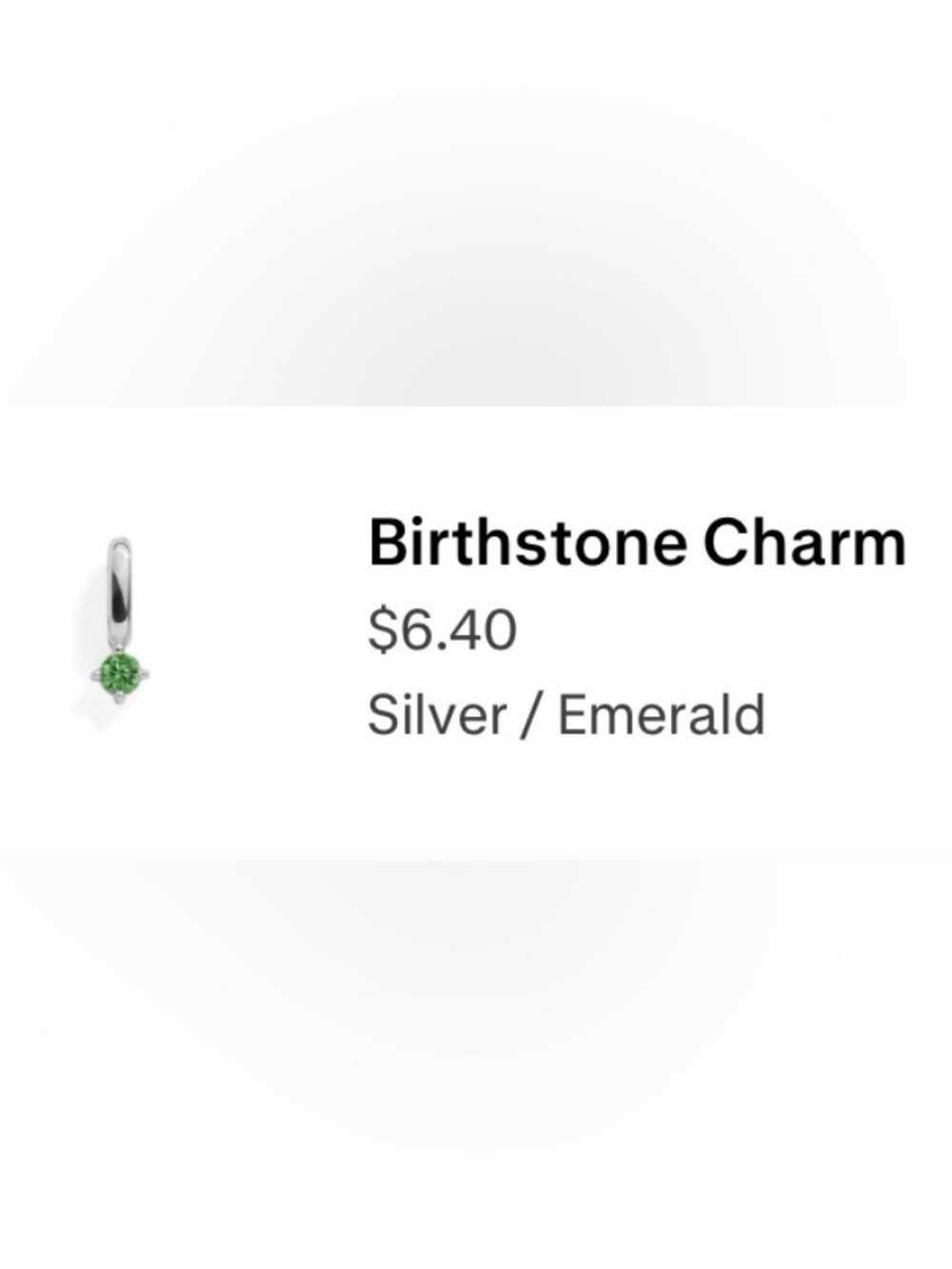 Wear Felicity - Birthstone Charm Bracelet Accent in Silver with Emerald Stone